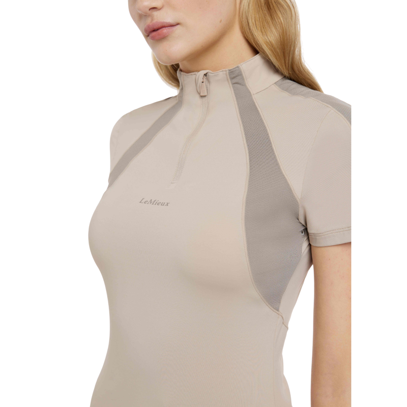 LeMieux Maria Mesh Short Sleeve Baselayer in Almond-2